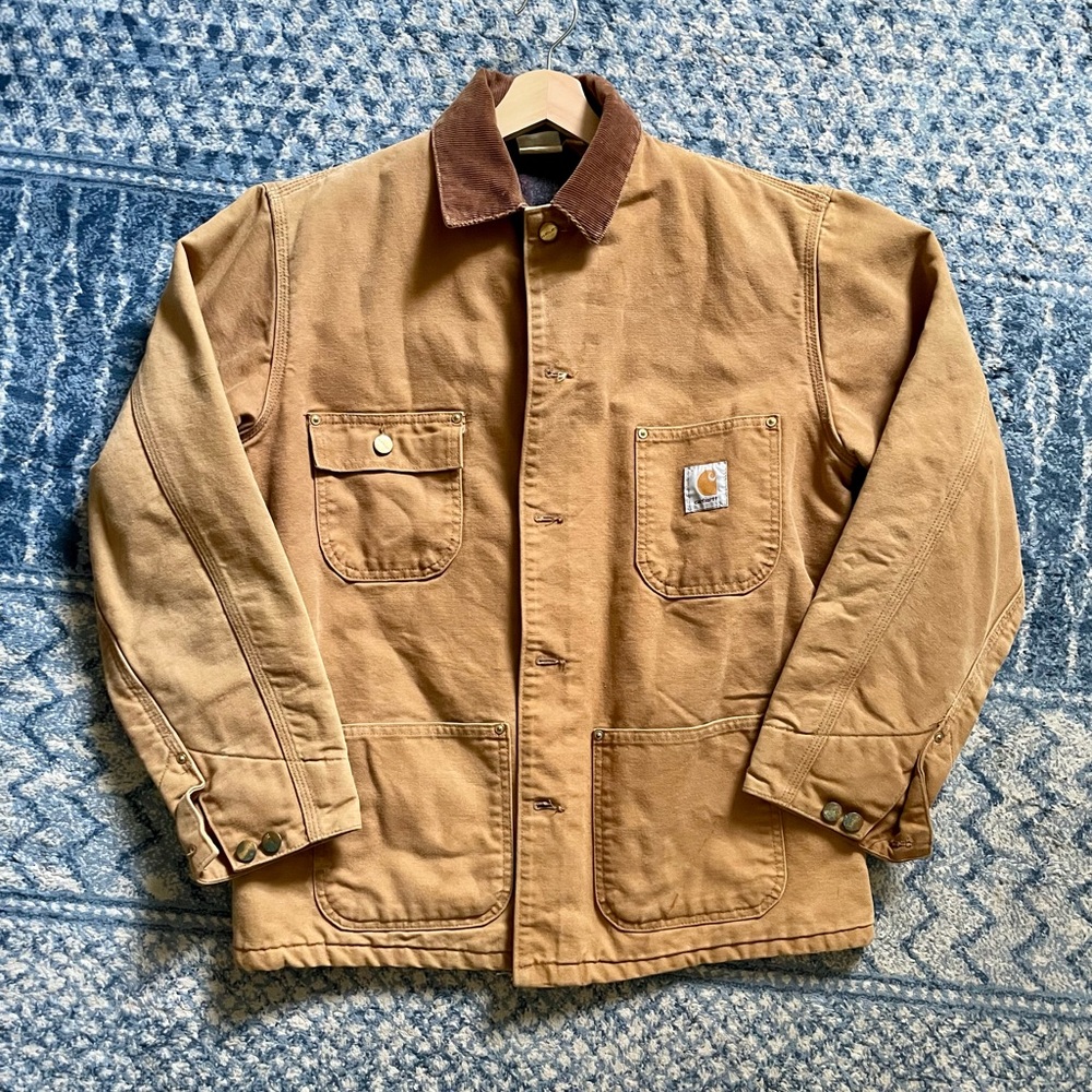 Vintage Carhartt Chore Jacket with Blanket Lining in Heavy Duck Canvas Size 40